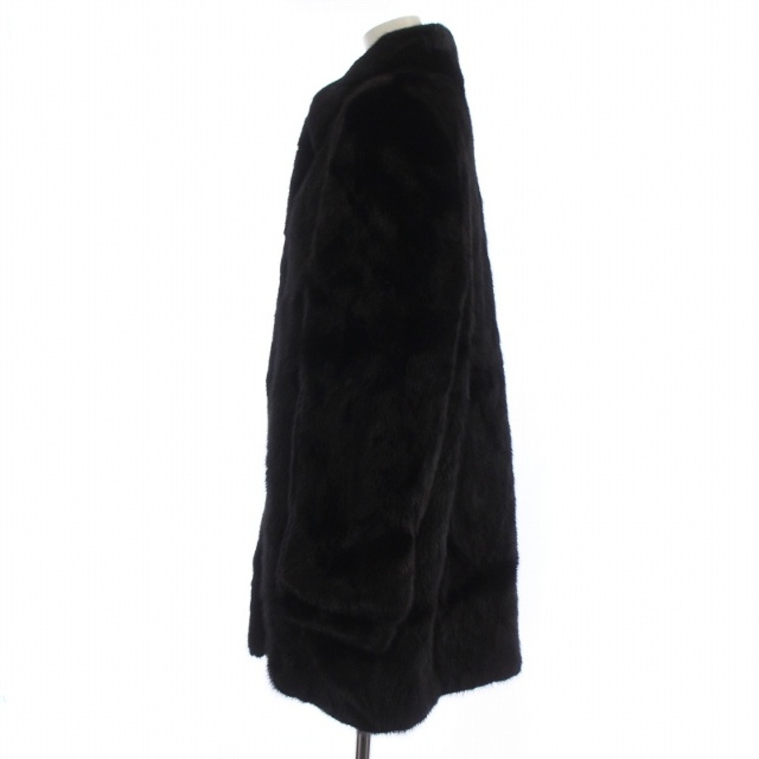 サガミンク 銀サガ ファーコート 毛皮 ダークミンクファー 15 XXL 黒 レディースのジャケット/アウター(毛皮/ファーコート)の商品写真