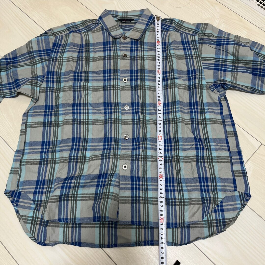 ダニエルヘクター　チェックシャツ　シャツ　メンズ　ブルー　長袖シャツ メンズのトップス(シャツ)の商品写真