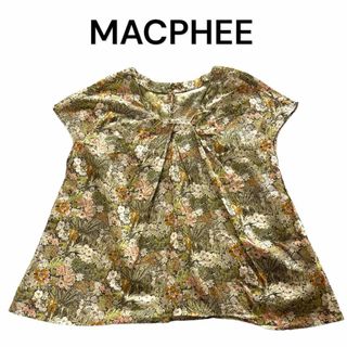 MACPHEE - MACPHEE★リバティ ブラウス フレンチスリーブ 日本製 トゥモローランド