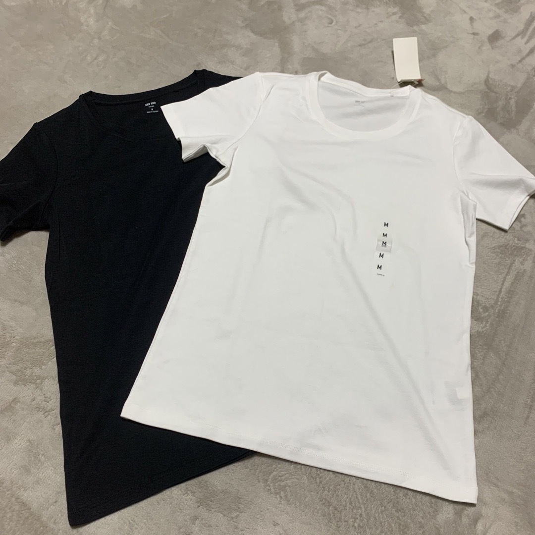 UNIQLO(ユニクロ)のUNIQLO コットンTシャツ2枚組 レディースのトップス(Tシャツ(半袖/袖なし))の商品写真