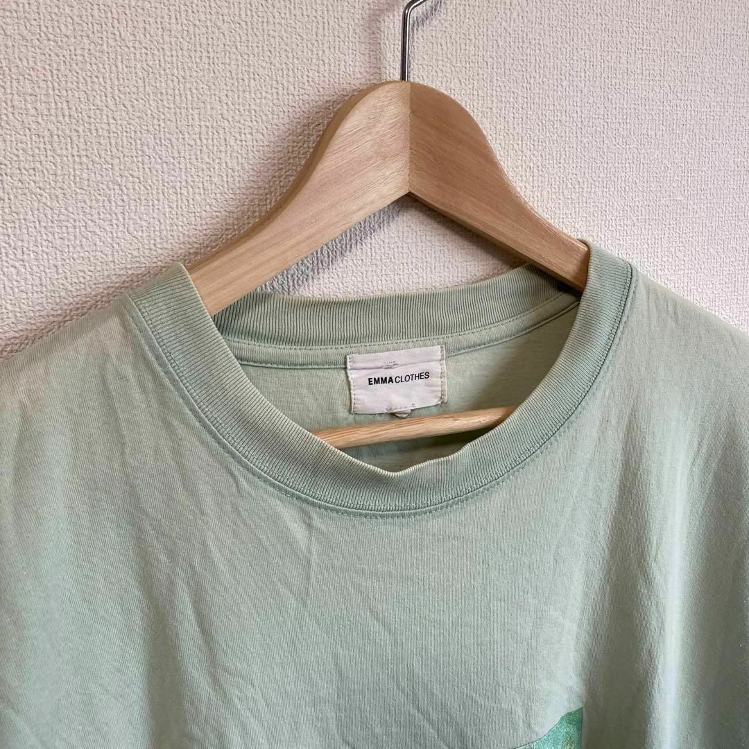 EMMA CLOTHES(エマクローズ)のemma closhes Tシャツ アート　ゴッホ　ひまわり　グリーン　緑　L メンズのトップス(Tシャツ/カットソー(半袖/袖なし))の商品写真