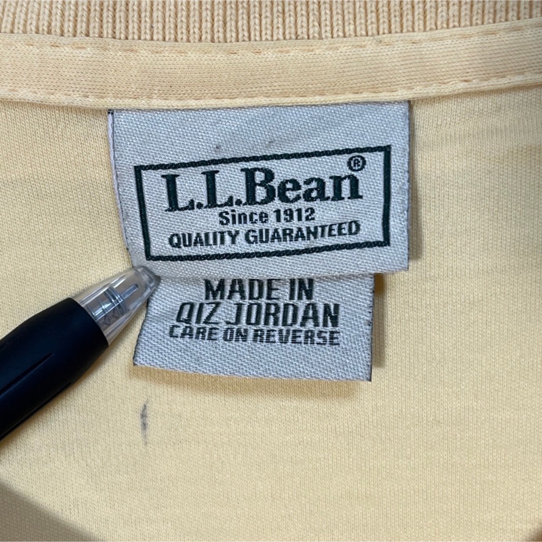 L.L.Bean(エルエルビーン)の【エルエルビーン】半袖ポロシャツ　黄色イエロー　無地　シンプル　スリット37 メンズのトップス(ポロシャツ)の商品写真