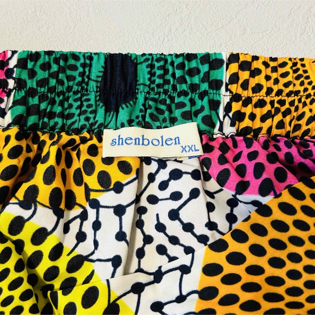 【Shenbolen】アフリカンプリントスカート アンカラスカート　XXL 派手 レディースのスカート(ロングスカート)の商品写真