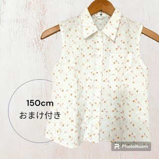 ユニクロ(UNIQLO)の子供服　花柄ノースリーブ(Tシャツ/カットソー)