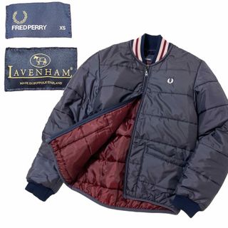 美品【FRED PERRY×LAVENHAM】キルティングジャケット　ネイビー