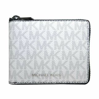 Michael Kors - 【新品】マイケルコース 財布 二つ折り財布 (小銭入れあり) 36U2LCOF3B MICHAEL KORS クーパー PVC MKシグネチャー ロゴ ジップ アラウンド コイン ポケット ウォレット アウトレット メンズ