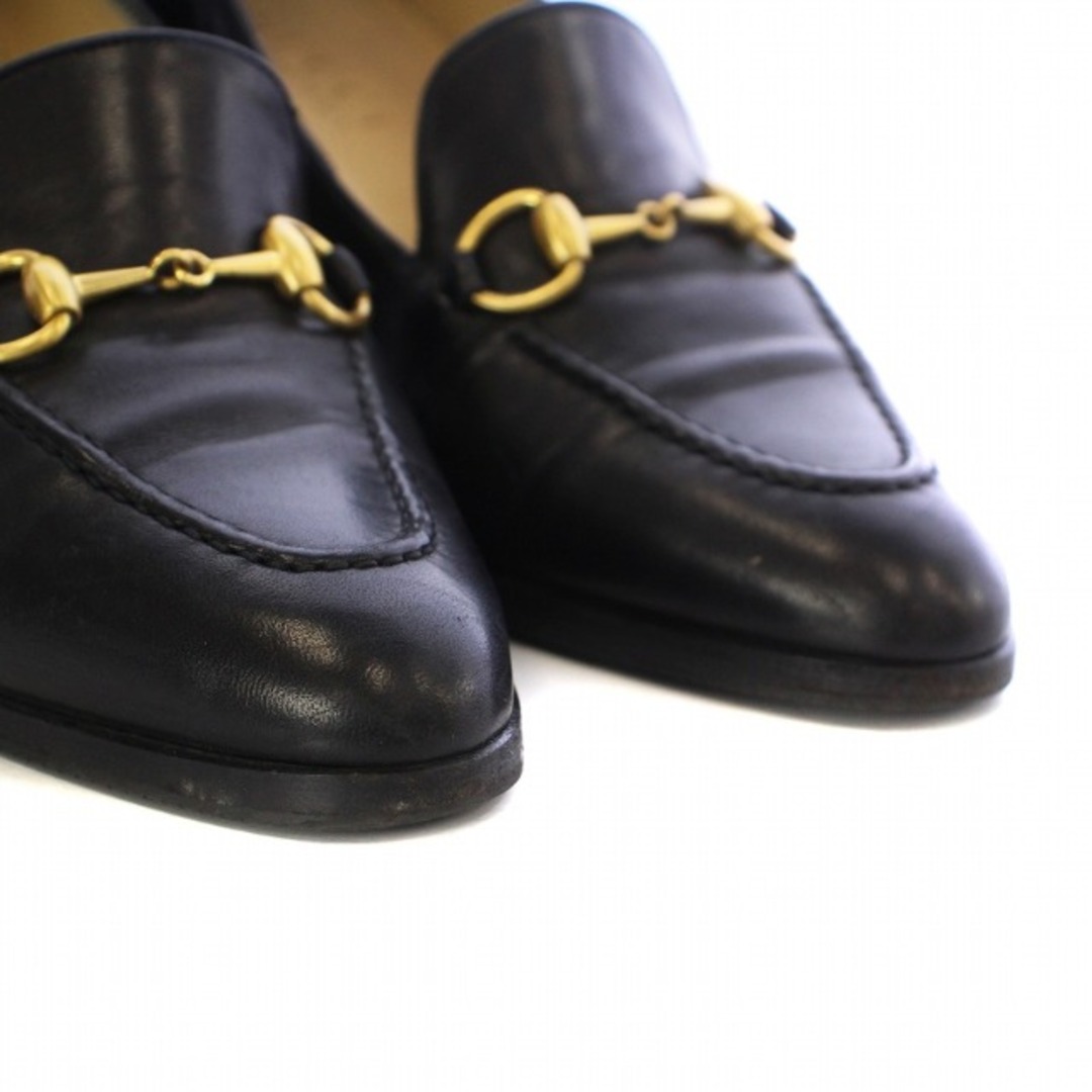 Gucci(グッチ)のグッチ パンプス チャンキーヒール ホースビット 37.5C 24.5cm 黒 レディースの靴/シューズ(ハイヒール/パンプス)の商品写真