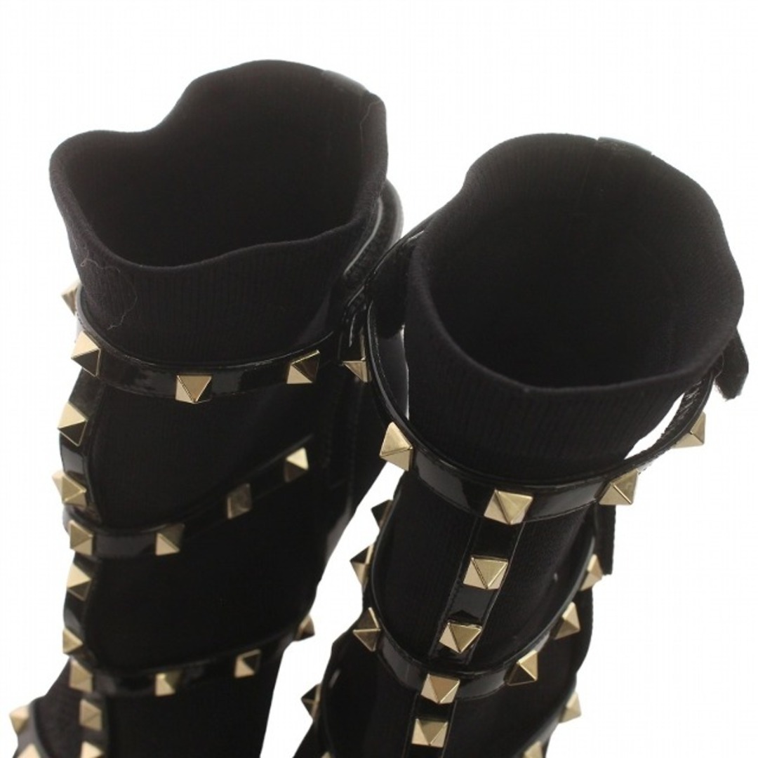valentino garavani(ヴァレンティノガラヴァーニ)のヴァレンティノ ガラヴァーニ ロックスダッズソックスブーツ ヒール 36.5 黒 レディースの靴/シューズ(ブーツ)の商品写真