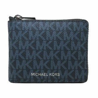 マイケルコース(Michael Kors)の【新品】マイケルコース 財布 二つ折り財布 (小銭入れあり) 36U2LCOF3B MICHAEL KORS クーパー PVC MKシグネチャー ロゴ ジップ アラウンド コイン ポケット ウォレット アウトレット メンズ(折り財布)