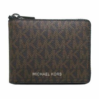 【新品】マイケルコース 財布 二つ折り財布 (小銭入れあり) 36U2LCOF3B MICHAEL KORS クーパー PVC MKシグネチャー ロゴ ジップ アラウンド コイン ポケット ウォレット アウトレット メンズ