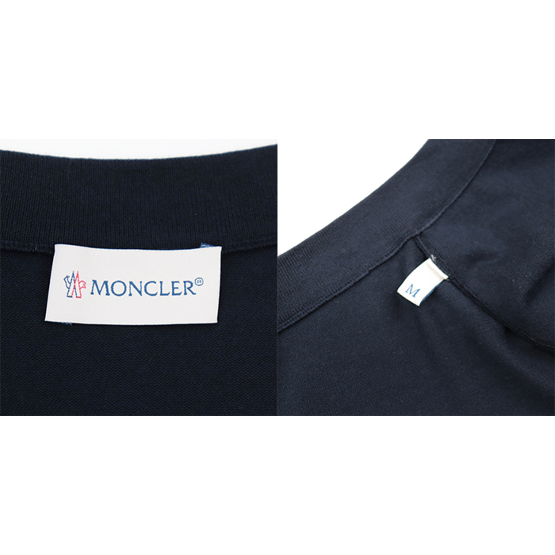 MONCLER(モンクレール)のモンクレール 2019年製 ノーカラー ジップアップ カーディガン ショート丈 短丈 コットン ニット ナイロン レディース サイズ M ネイビー 紺 MONCLER レディースのトップス(ニット/セーター)の商品写真