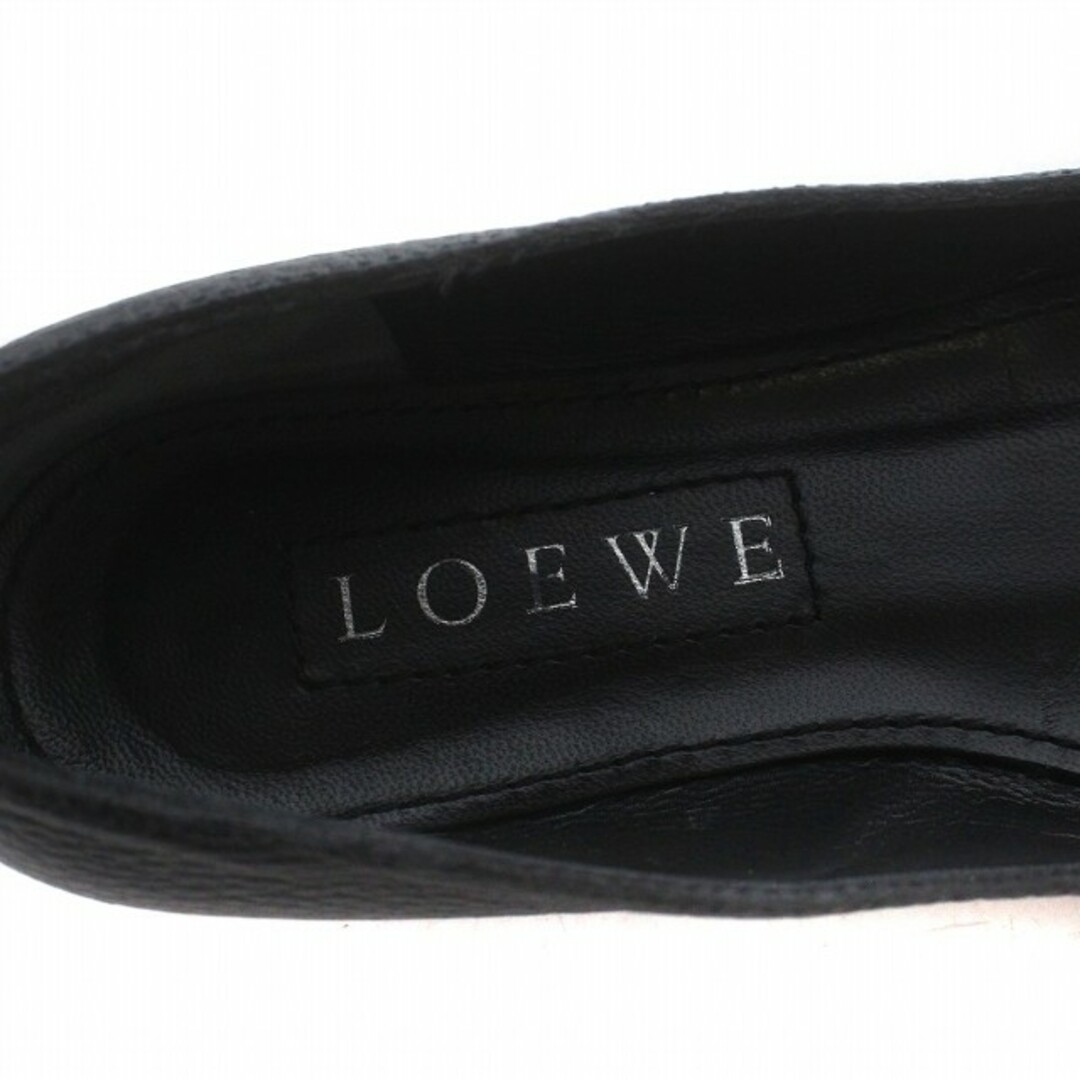LOEWE(ロエベ)のロエベ パンプス フラット レザー ベルト 37 24cm 黒 ブラック レディースの靴/シューズ(ハイヒール/パンプス)の商品写真