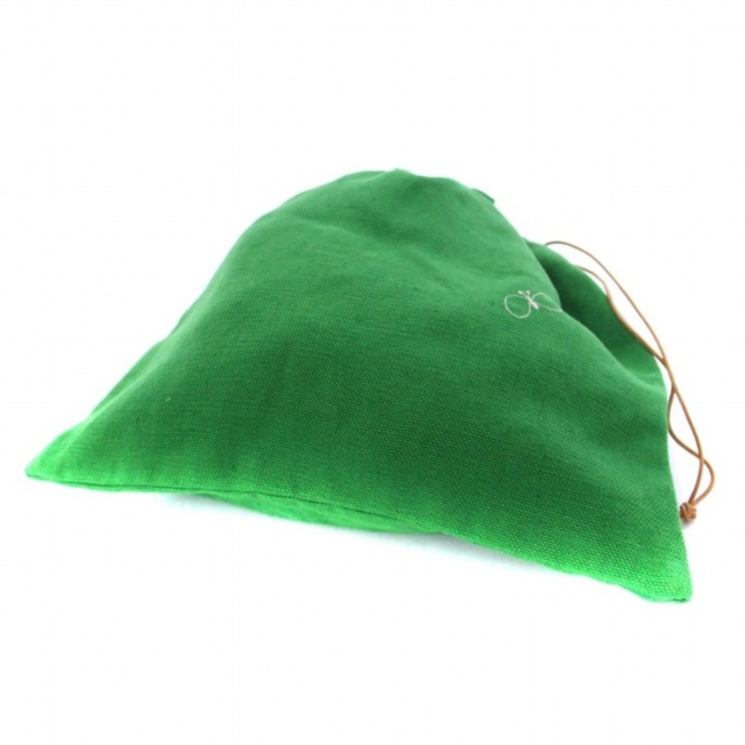 mina perhonen(ミナペルホネン)のミナペルホネン forest parade ハンドバッグ 巾着 刺繍 リネン 緑 レディースのバッグ(ハンドバッグ)の商品写真