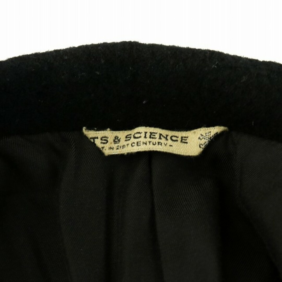 アーツ&サイエンス 縮絨ウール テーラードジャケット シングル 0 XS 黒 レディースのジャケット/アウター(その他)の商品写真