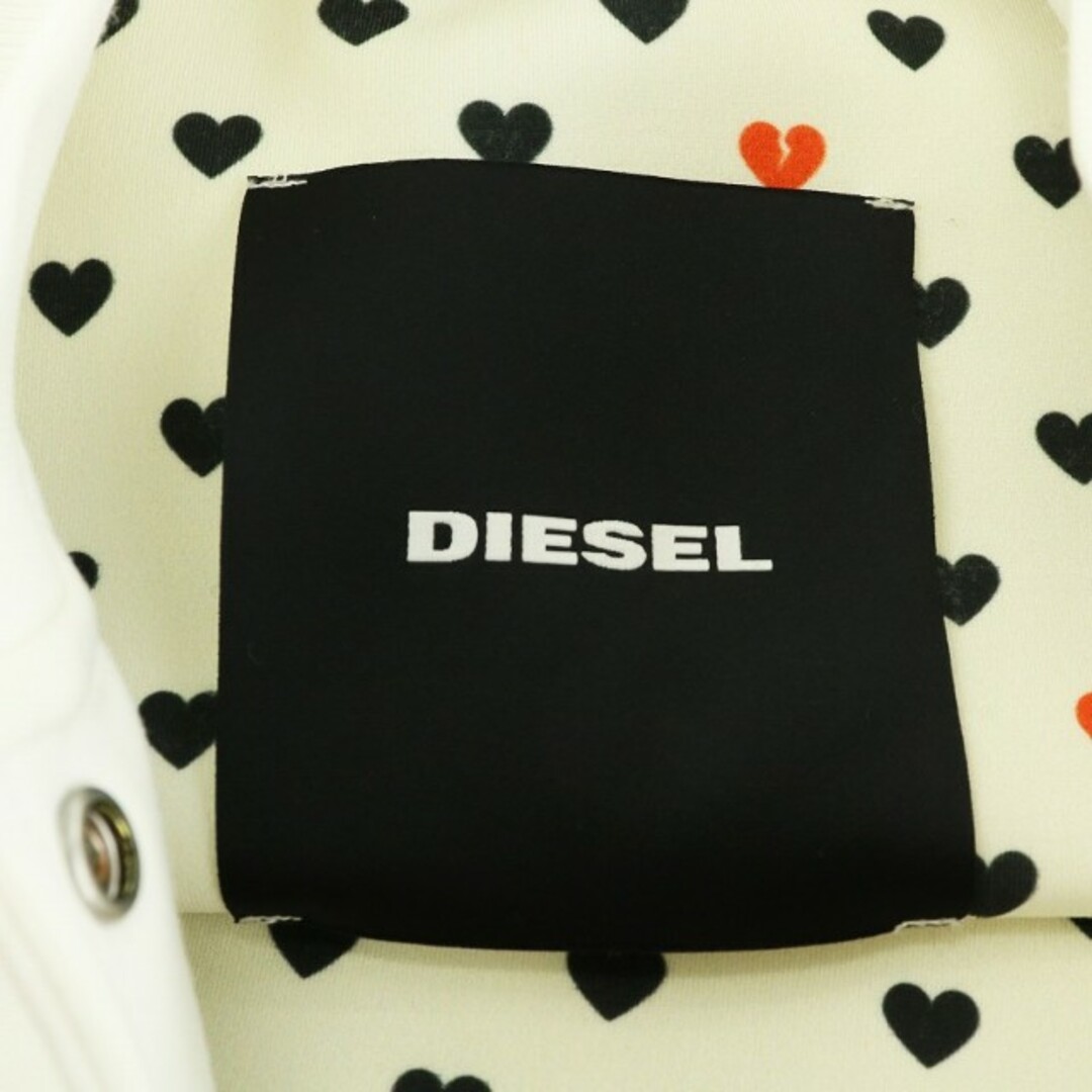 DIESEL(ディーゼル)のディーゼル ブルゾン ジャケット 袖切替 羊革 ラムレザー ハート XS 白 レディースのジャケット/アウター(ブルゾン)の商品写真