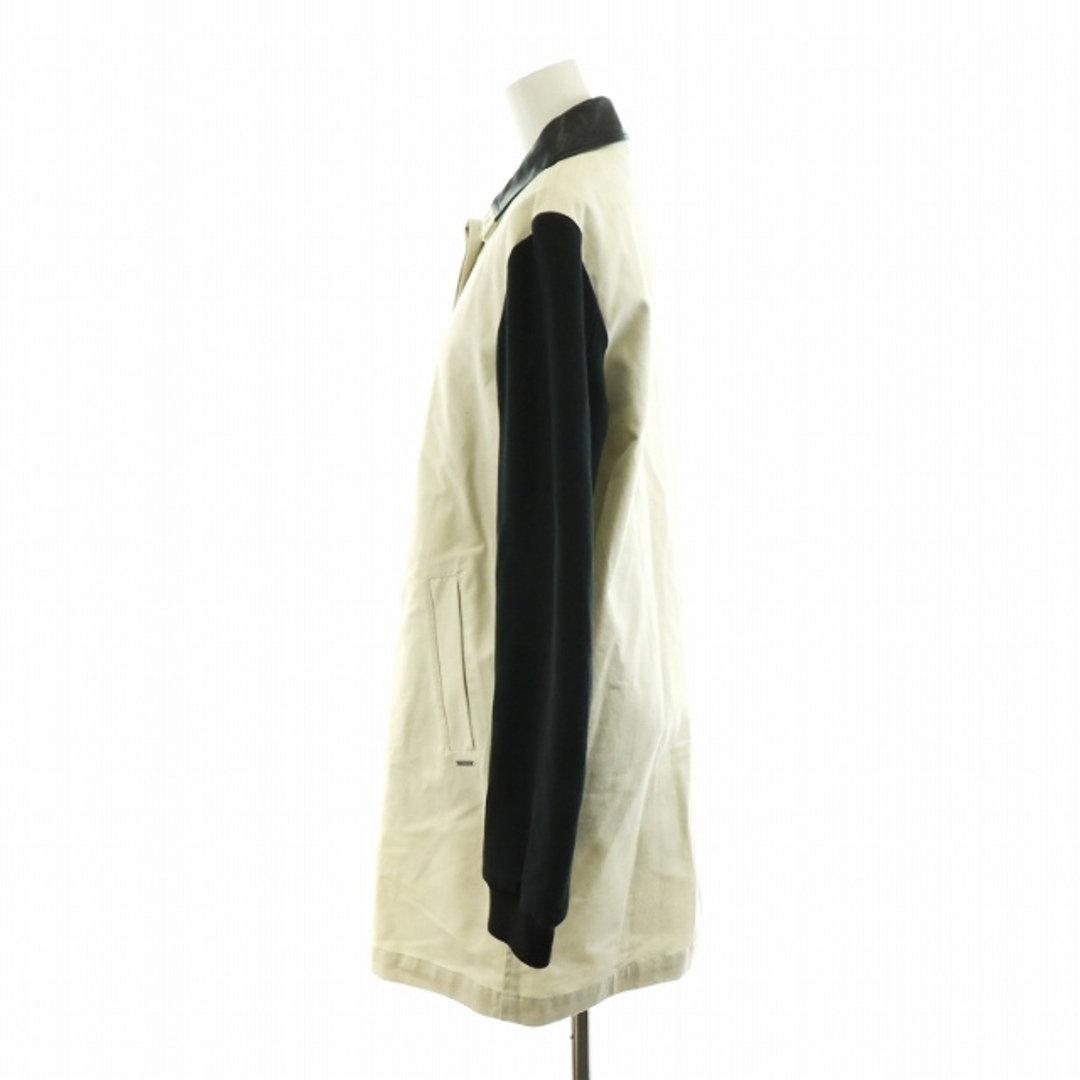 DIESEL(ディーゼル)のディーゼル ステンカラーコート ロング丈 コットン レザー S 白 黒 レディースのジャケット/アウター(その他)の商品写真