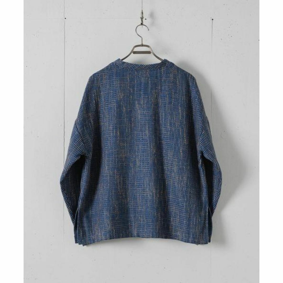 Casper John(キャスパージョン)のCasper John Tweed V-neck sweat ブルー Mサイズ メンズのトップス(スウェット)の商品写真