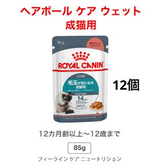 ロイヤルカナン 毛玉が気になる成猫用 パウチ85g×12個 おやつオマケ付き(猫)