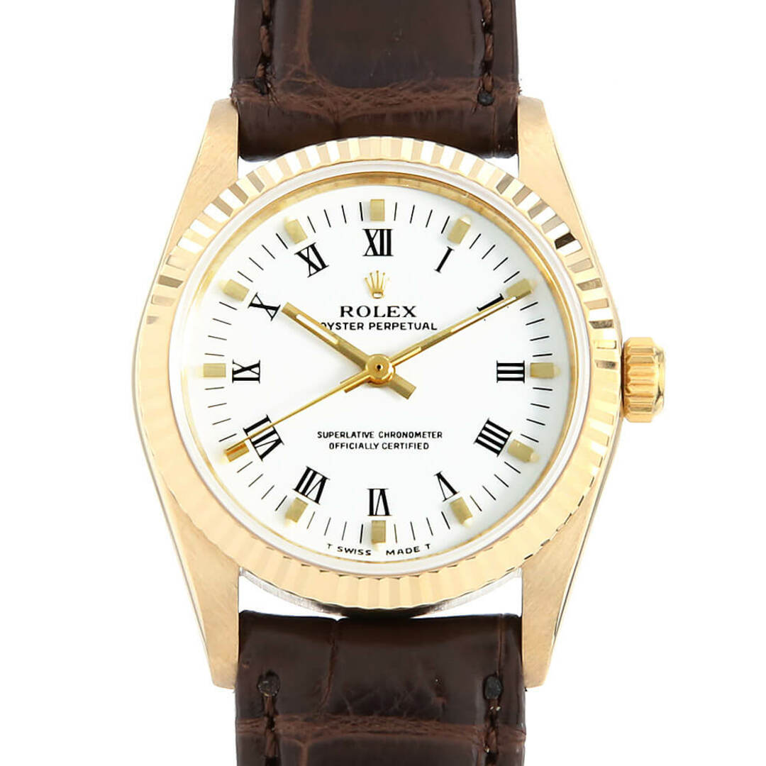 ROLEX(ロレックス)のロレックス オイスターパーペチュアル 67518 ホワイト ローマ L番 ボーイズ(ユニセックス) 中古 腕時計 メンズの時計(腕時計(アナログ))の商品写真