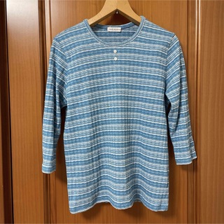 bulle de savon ボーダー　Tシャツ　七分　半袖　洋服　古着(Tシャツ/カットソー(半袖/袖なし))