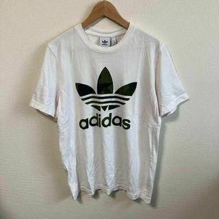 アディダス(adidas)のadidas アディダス　Tシャツ トレフォイル ロゴ　プリント　ホワイト　L(Tシャツ/カットソー(半袖/袖なし))