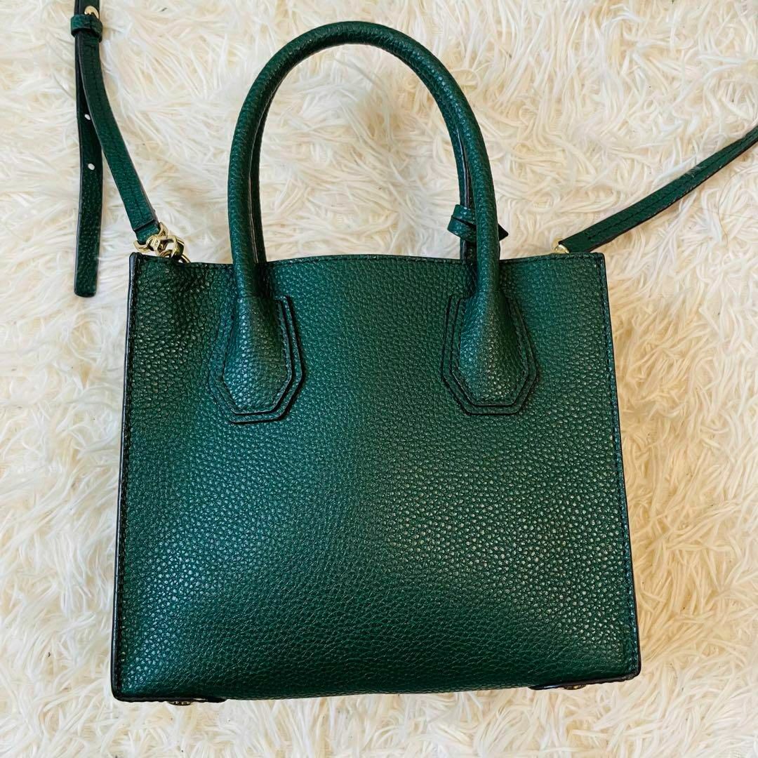 Michael Kors(マイケルコース)の極美品＊マイケルコース 2way ショルダーバッグ ハンド シボ革 ロゴ 緑 レディースのバッグ(ショルダーバッグ)の商品写真