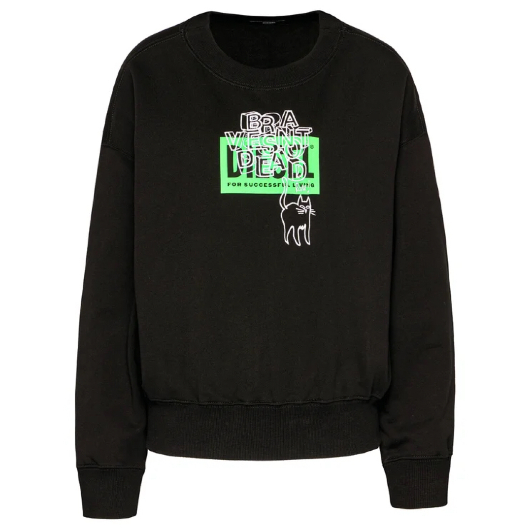 DIESEL - DIESEL スウェット XS ボックスロゴ 猫 トレーナー DIESEL - DIESEL スウェット XS ボックスロゴ 猫 トレーナー