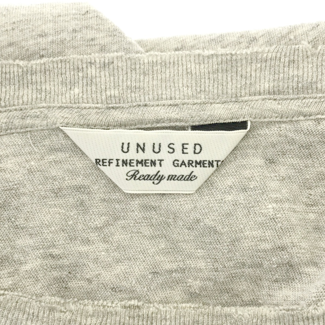 UNUSED(アンユーズド)のUNUSED アンユーズド コットンリネンロングスリーブカットソー US0424 グレー 3 メンズのトップス(Tシャツ/カットソー(七分/長袖))の商品写真