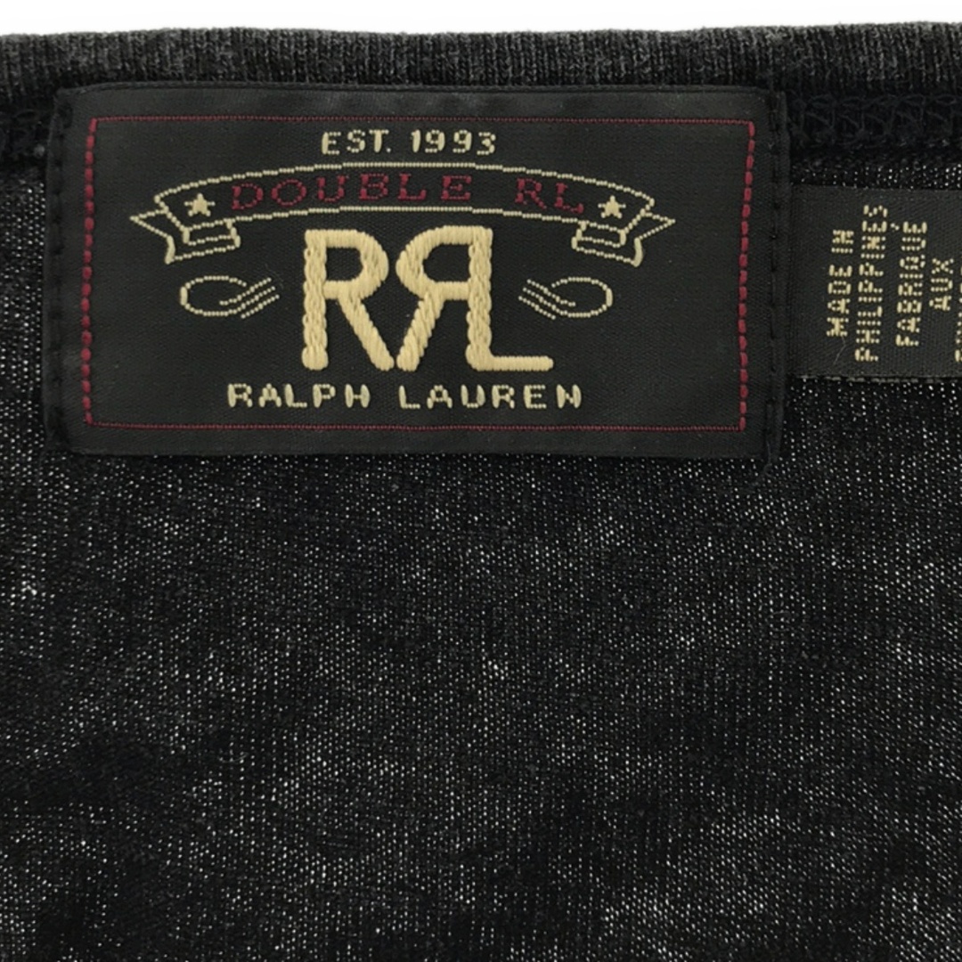 RRL(ダブルアールエル)のRRL ダブルアールエル クルーネックポケットTシャツ  ブラック系 L メンズのトップス(Tシャツ/カットソー(半袖/袖なし))の商品写真