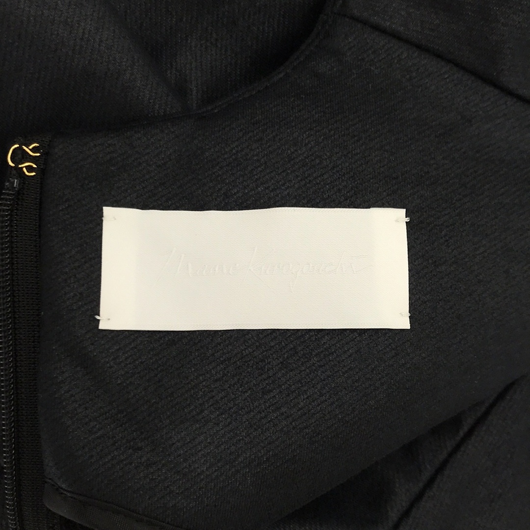 mame(マメ)のmame kurogouchi マメ クロゴウチ 23SS Plungded Long Sweatshirt Dress ロングワンピース MM23PS-JS714 ブラック 1 レディースのワンピース(ロングワンピース/マキシワンピース)の商品写真