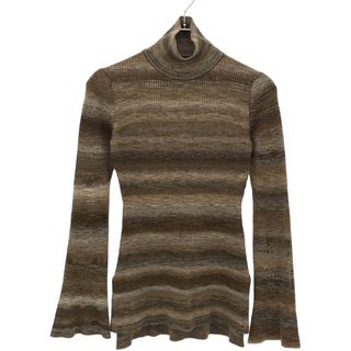 マメ(mame)のmame kurogouchi マメ クロゴウチ 22AW Ombre Stripe Knitted Top ニットトップス MM22FW-KN055 ブラウン 1(ニット/セーター)