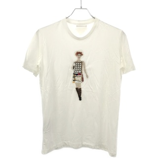 プラダ(PRADA)のPRADA プラダ スパンコールガールデザインTシャツ 35571 ホワイト L(Tシャツ(半袖/袖なし))