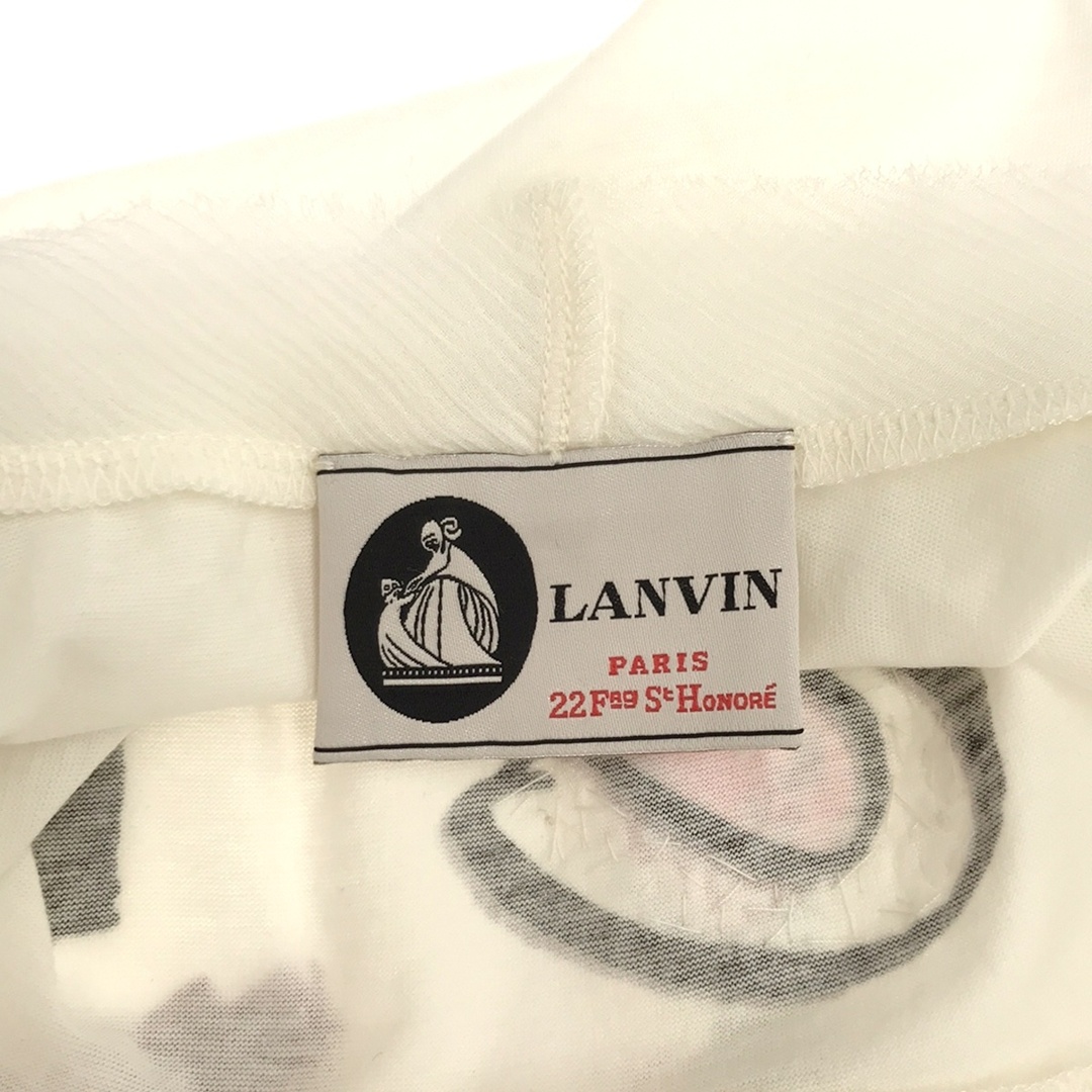 LANVIN(ランバン)のLANVIN ランバン 120 Print Embellished T-Shirt デザインTシャツ  ホワイト M レディースのトップス(Tシャツ(半袖/袖なし))の商品写真