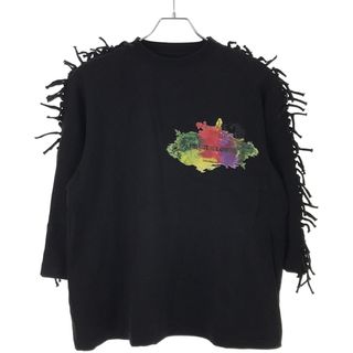 トーガ(TOGA)のTOGA ARCHIVES × FRUIT OF THE LOOM トーガアーカイブス × フルーツオブザルーム 22AW Fringe top フリンジトップス TC22-JK505 ブラック M(Tシャツ(長袖/七分))