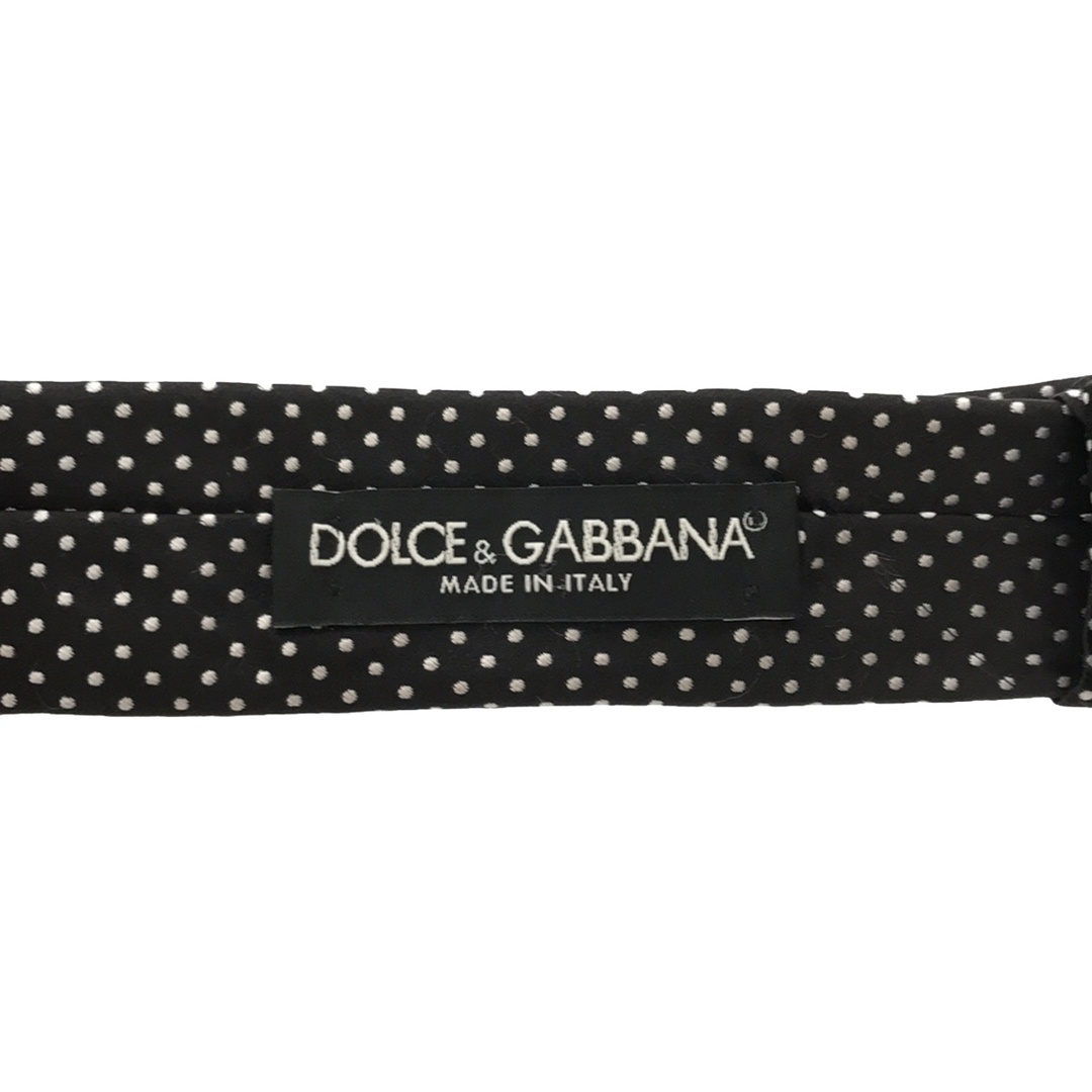 DOLCE&GABBANA(ドルチェアンドガッバーナ)のDOLCE&GABBANA ドルチェ＆ガッバーナ ドット柄 ナローネクタイ  ブラック メンズのファッション小物(ネクタイ)の商品写真
