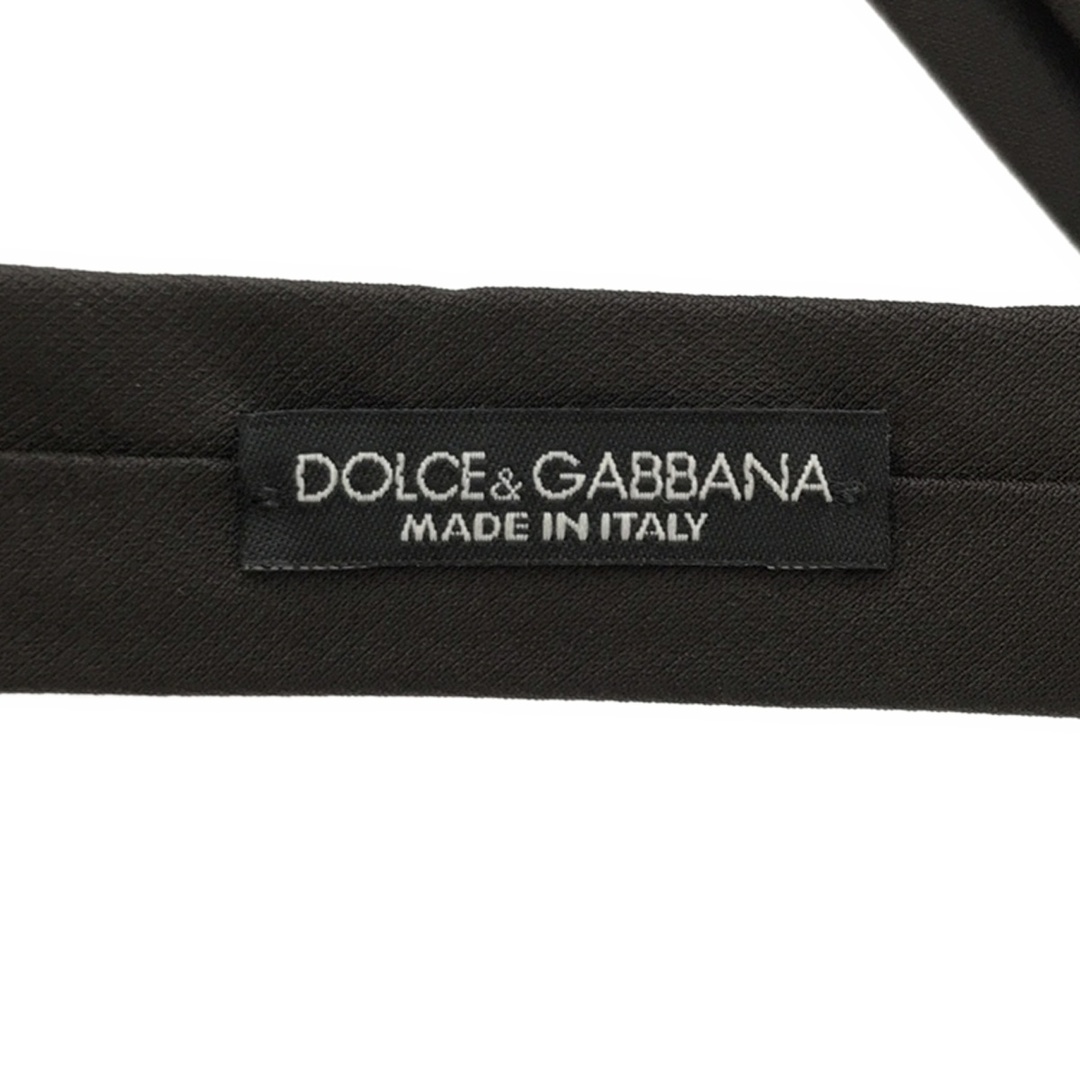 DOLCE&GABBANA(ドルチェアンドガッバーナ)のDOLCE&GABBANA ドルチェ＆ガッバーナ ナローネクタイ  チャコール メンズのファッション小物(ネクタイ)の商品写真