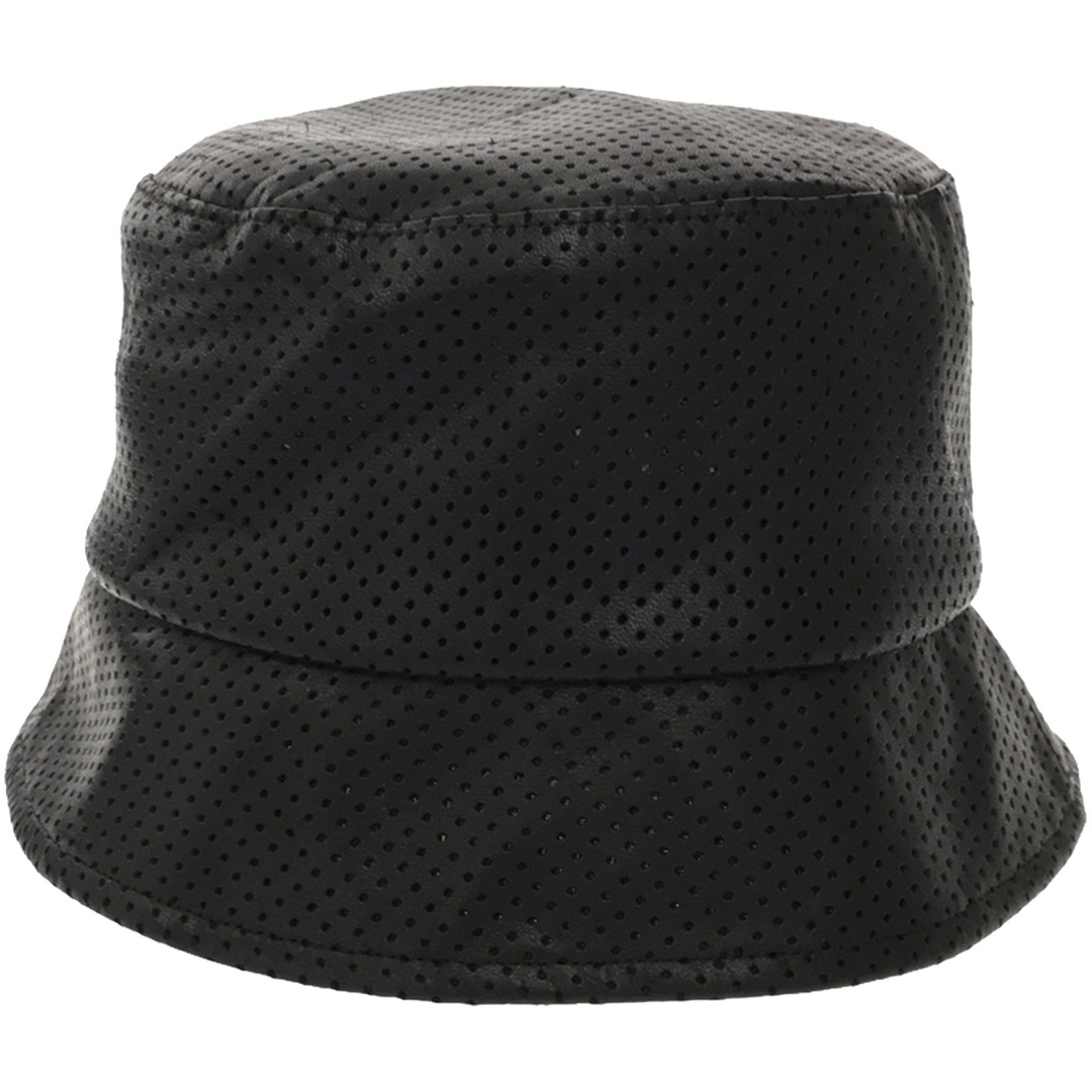 KIJIMA TAKAYUKI(キジマタカユキ)のKIJIMA TAKAYUKI キジマ タカユキ 24SS HORSE LEATHER PUNCHING BUCKET HAT ホースレザーパンチングバケットハット 241001-01 ブラック 2 メンズの帽子(その他)の商品写真