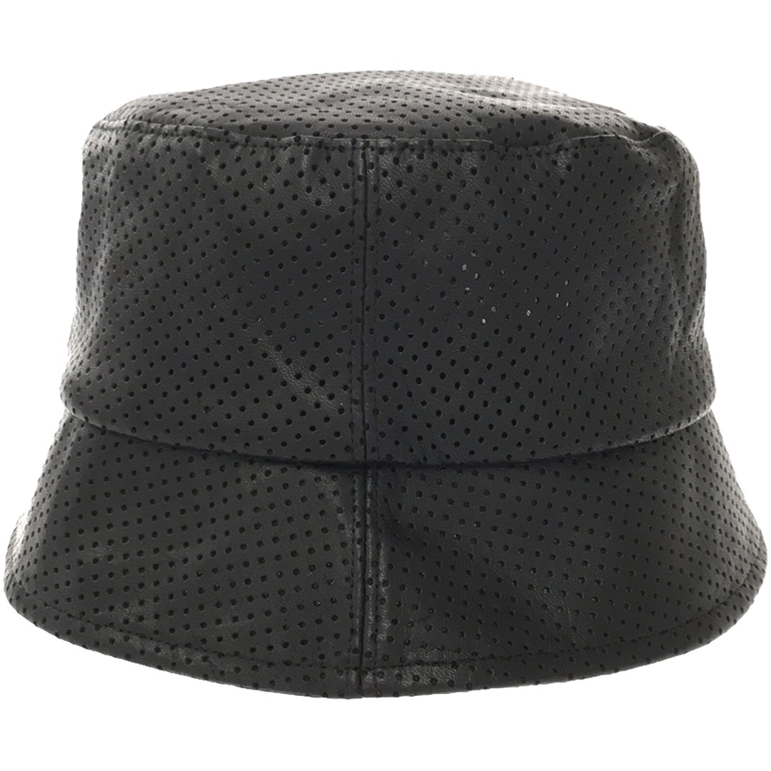 KIJIMA TAKAYUKI(キジマタカユキ)のKIJIMA TAKAYUKI キジマ タカユキ 24SS HORSE LEATHER PUNCHING BUCKET HAT ホースレザーパンチングバケットハット 241001-01 ブラック 2 メンズの帽子(その他)の商品写真