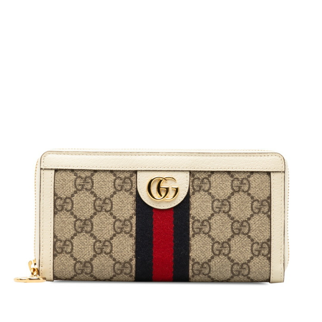 Gucci(グッチ)の美品 グッチ GGスプリーム GGマーモント オフィディア ラウンドファスナー 長財布 523154 PVC レディース GUCCI 【222-50371】 レディースのファッション小物(財布)の商品写真