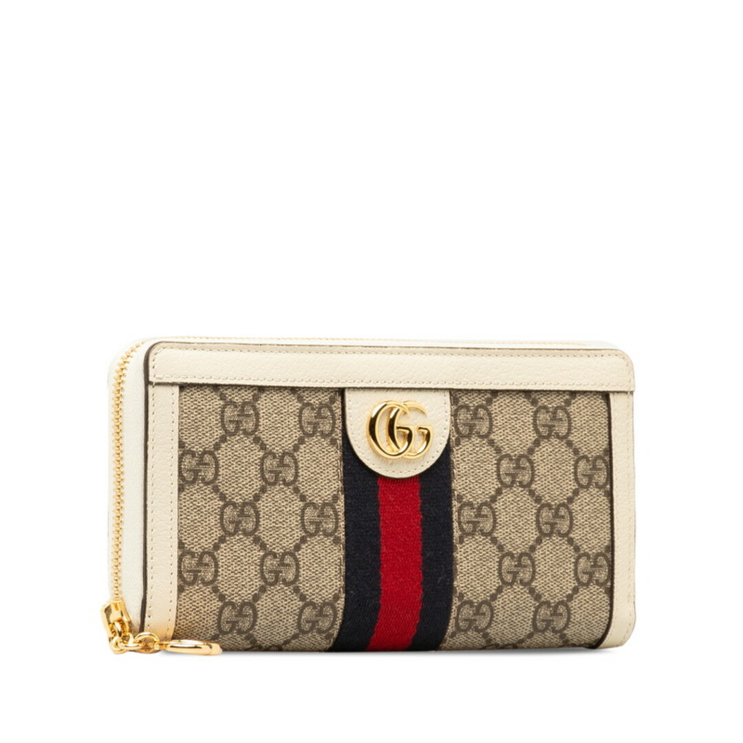 Gucci(グッチ)の美品 グッチ GGスプリーム GGマーモント オフィディア ラウンドファスナー 長財布 523154 PVC レディース GUCCI 【222-50371】 レディースのファッション小物(財布)の商品写真