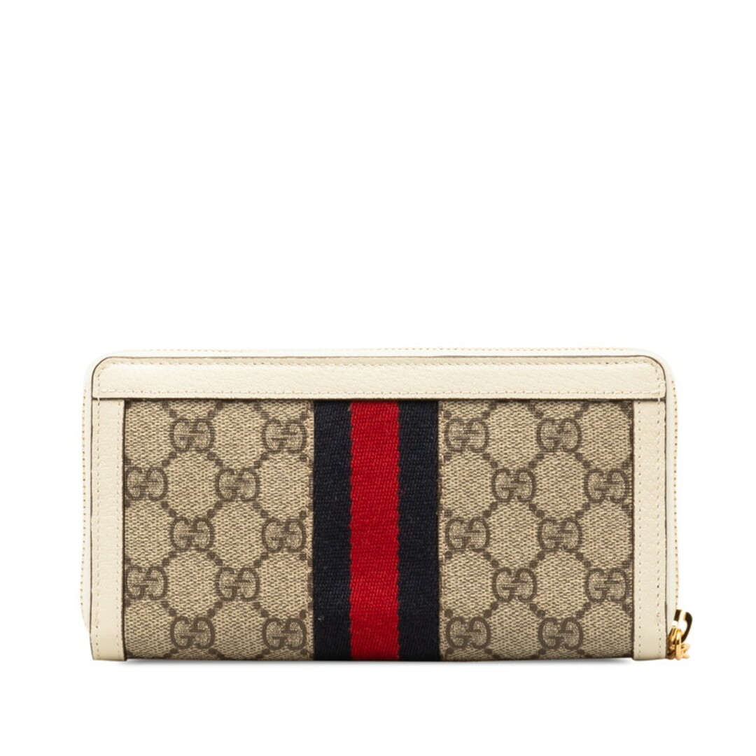 Gucci(グッチ)の美品 グッチ GGスプリーム GGマーモント オフィディア ラウンドファスナー 長財布 523154 PVC レディース GUCCI 【222-50371】 レディースのファッション小物(財布)の商品写真