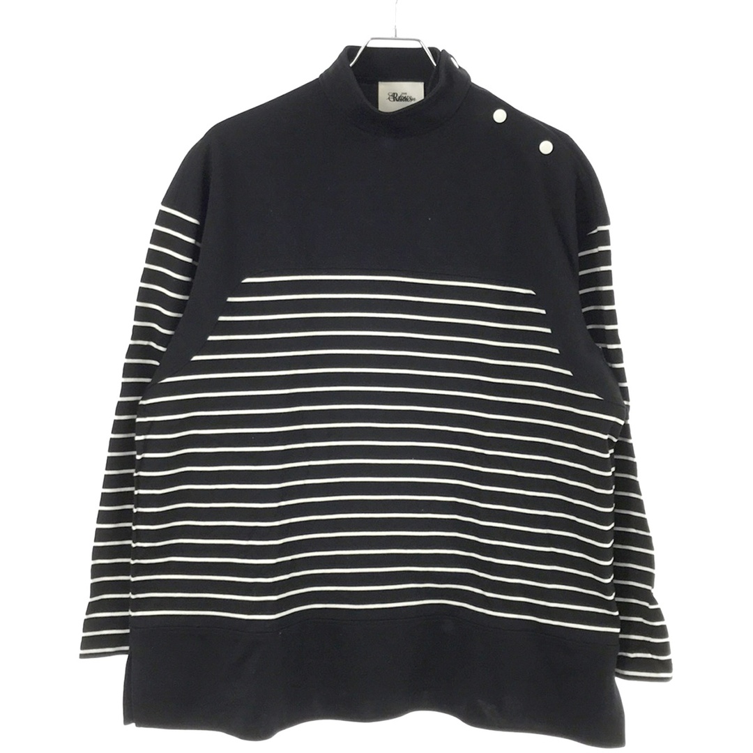 THE RERACS(ザリラクス)のTHE RERACS ザ リラクス 22SS Edition別注 SIDE OPEN NEC PULLOVER プルオーバートップス THE RERACS ブラック×ホワイト F メンズのトップス(Tシャツ/カットソー(七分/長袖))の商品写真