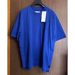 3新品 sacai サカイ メンズ S ロゴ パッチ Tシャツ 半袖 ブルー