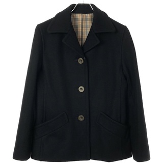 BURBERRY BLUE LABEL - BURBERRY BLUE LABEL バーバリー ブルーレーベル 裏地ノバチェックメルトンショートジャケット FNF15-643 ブラック 38