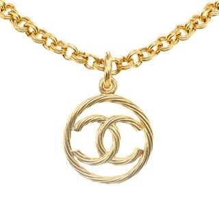 CHANEL - 美品 シャネル ココマーク 水引 ネックレス メッキ レディース CHANEL 【222-50894】