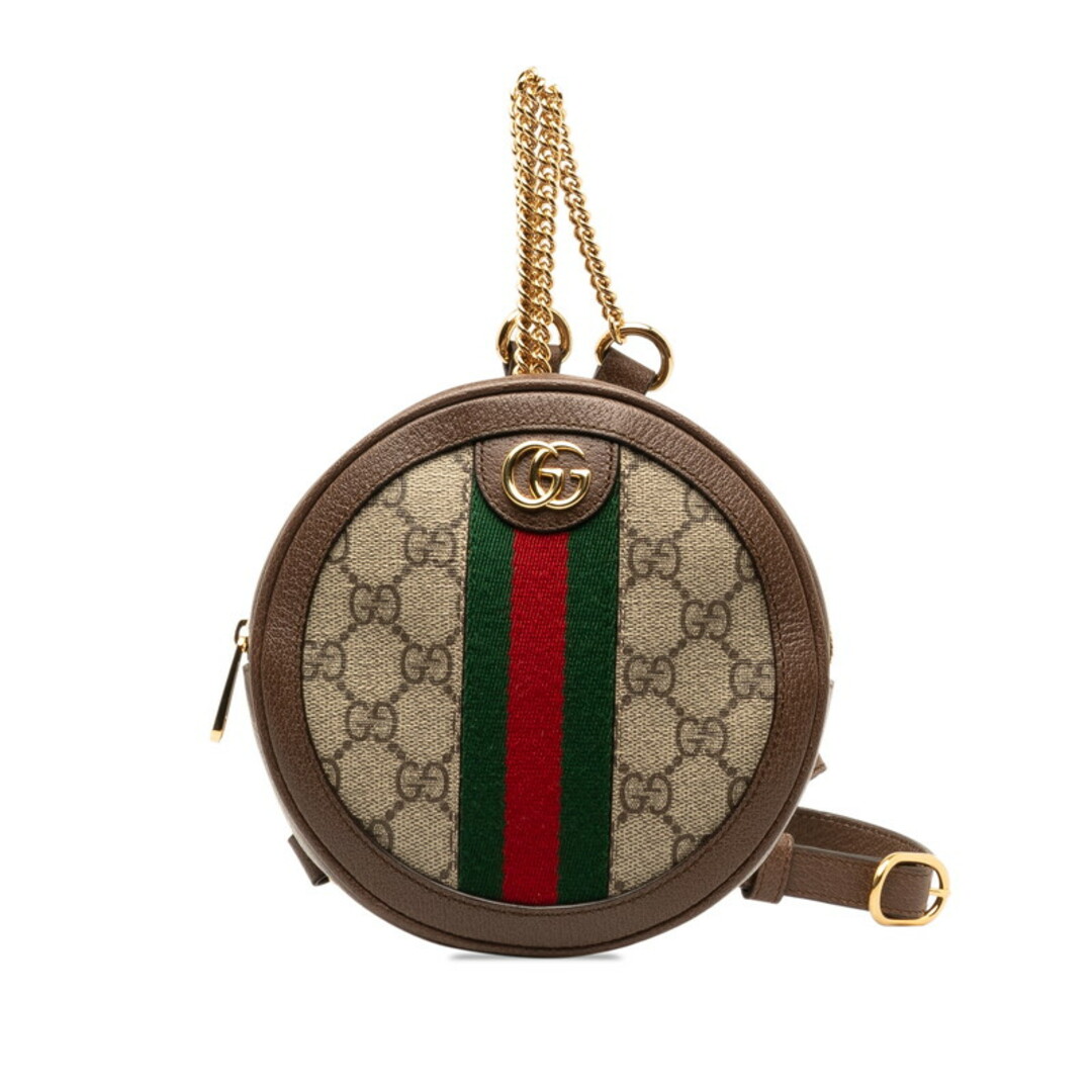 Gucci(グッチ)の美品 グッチ GGスプリーム GGマーモント オフィディア ミニ ラウンド リュック バックパック 598661 PVC レディース GUCCI 【222-50901】 レディースのバッグ(リュック/バックパック)の商品写真