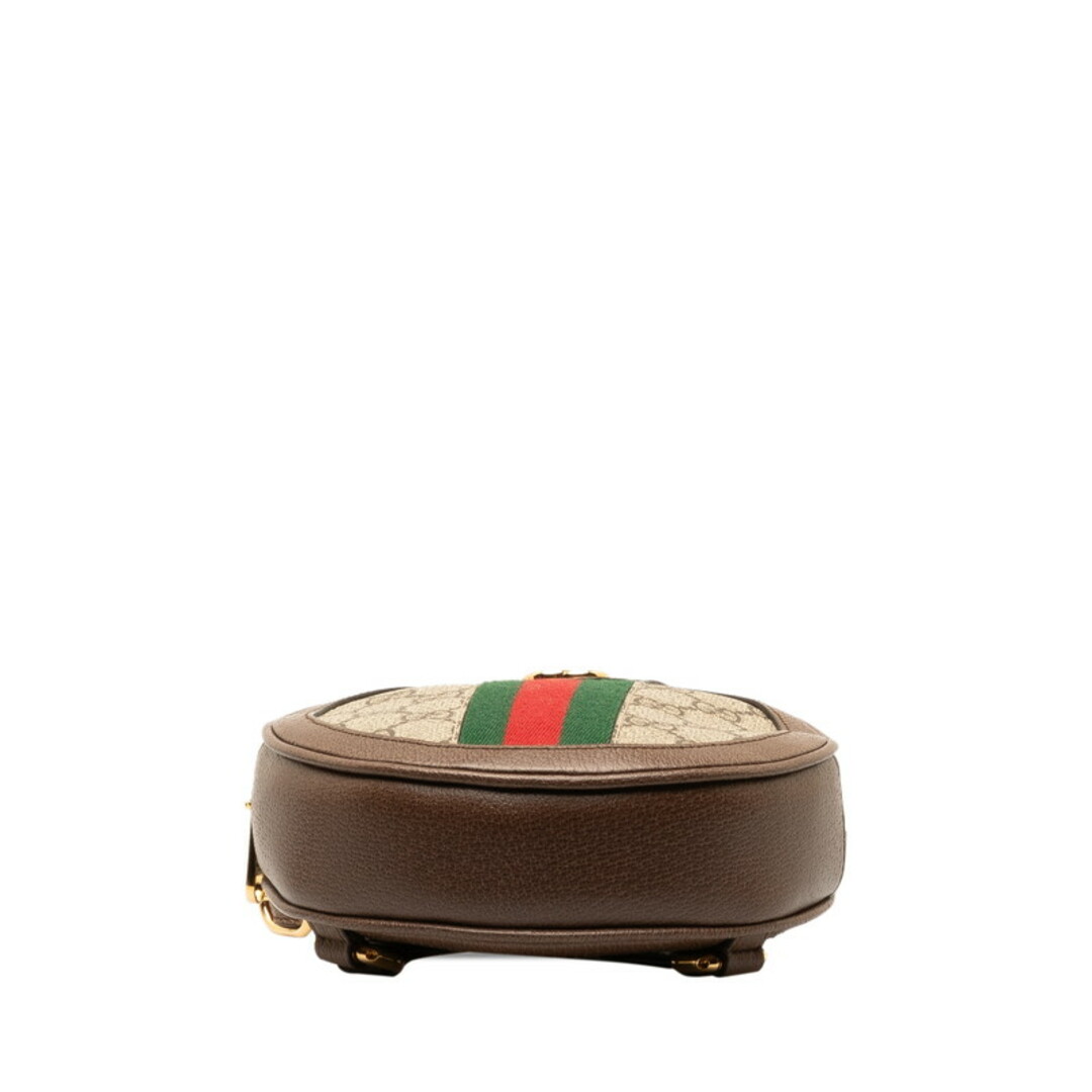 Gucci(グッチ)の美品 グッチ GGスプリーム GGマーモント オフィディア ミニ ラウンド リュック バックパック 598661 PVC レディース GUCCI 【222-50901】 レディースのバッグ(リュック/バックパック)の商品写真