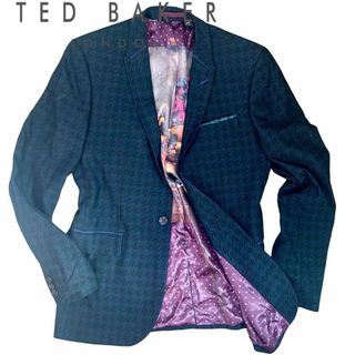 TED BAKER - TED BAKER テッドベイカー 1Bテーラードジャケット 派手柄千鳥格子 ３