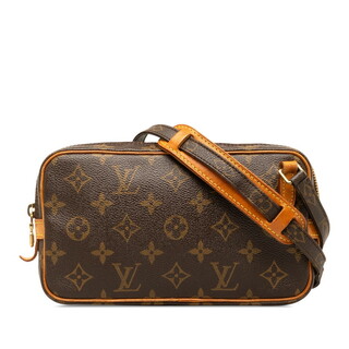 ルイヴィトン(LOUIS VUITTON)のルイ ヴィトン モノグラム ポシェット マルリーバンドリエール 斜め掛け ショルダーバッグ M51828 PVC レディース LOUIS VUITTON 【222-50907】(ショルダーバッグ)