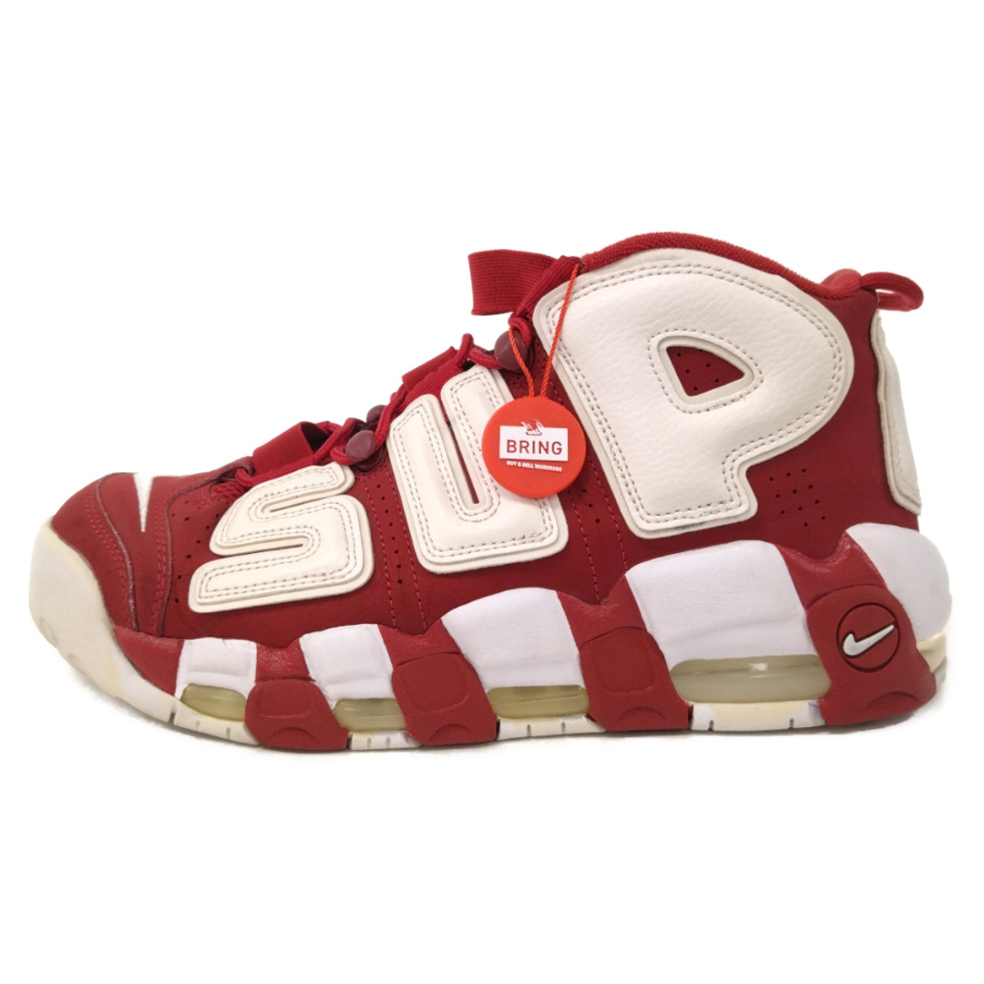 NIKE(ナイキ)のNIKE ナイキ ×SUPREME AIR MORE UPTEMPO 902290-600 シュプリーム エアモアアップテンポ モアテン ハイカットスニーカー レッド US9/27cm メンズの靴/シューズ(スニーカー)の商品写真